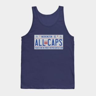 CAPS - ALL CAPS DC License Plate Tank Top